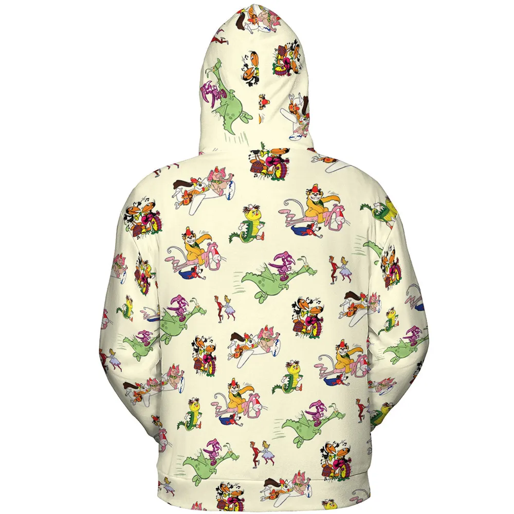 NBC Vintage Cartoon All-over Print Hoodie - 5