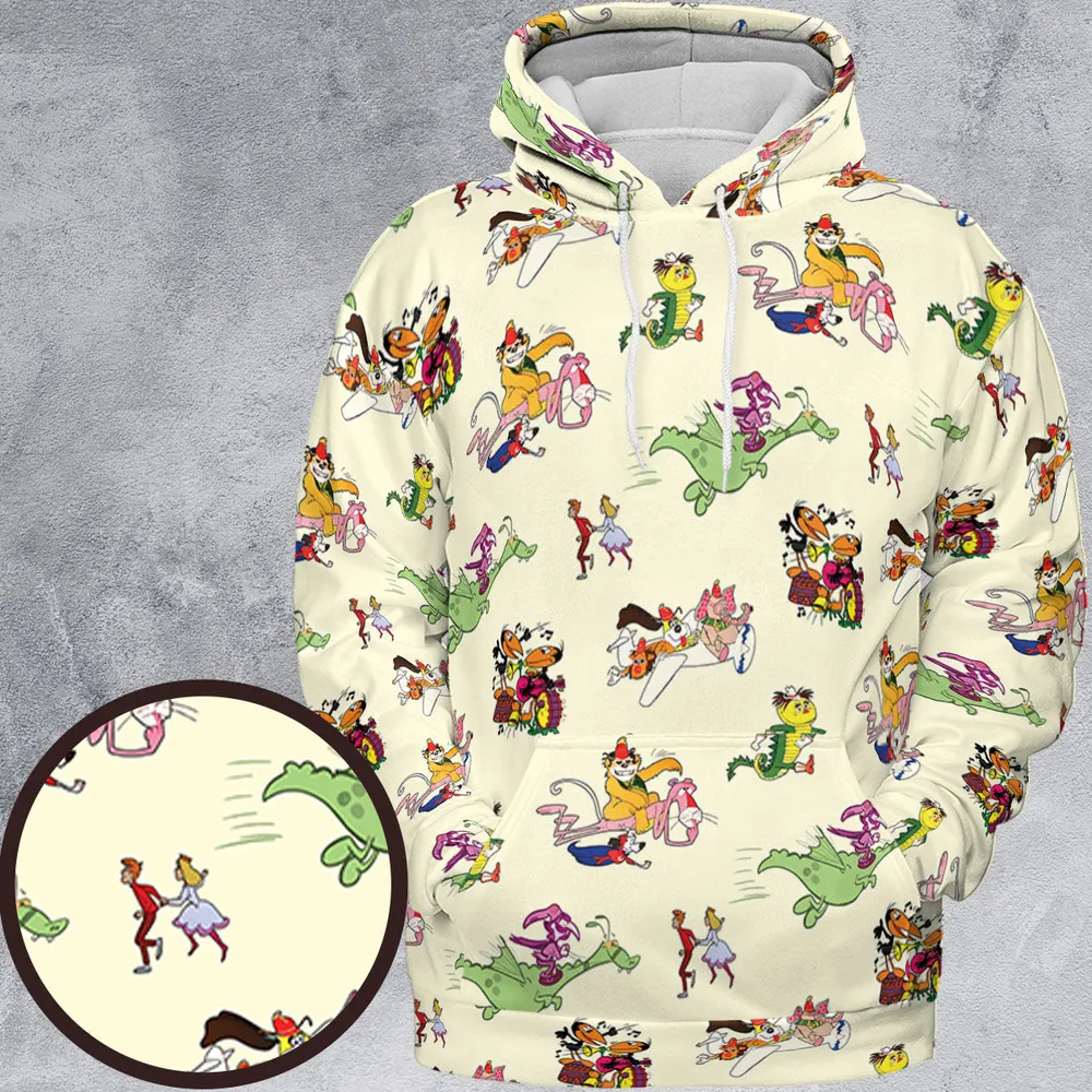 NBC Vintage Cartoon All-over Print Hoodie - 2