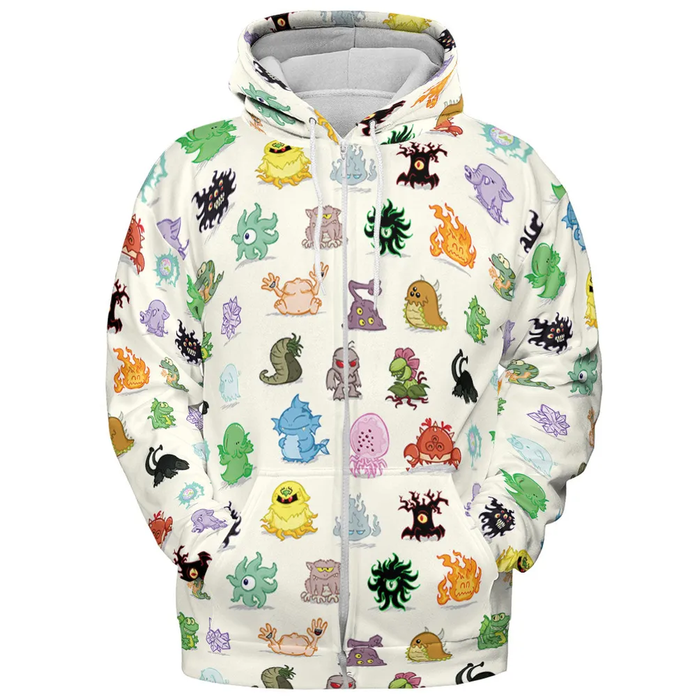 Cute Monsters H. P. Lovecraft All-over Print Hoodie - 4