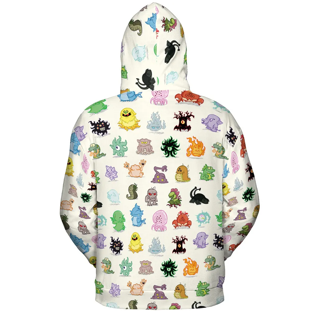Cute Monsters H. P. Lovecraft All-over Print Hoodie - 5