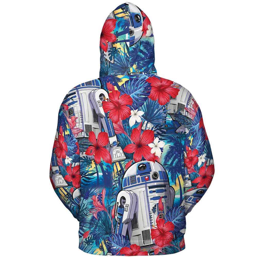 Summer Vacation R2 D2 Tropical All-over Print Hoodie - 5