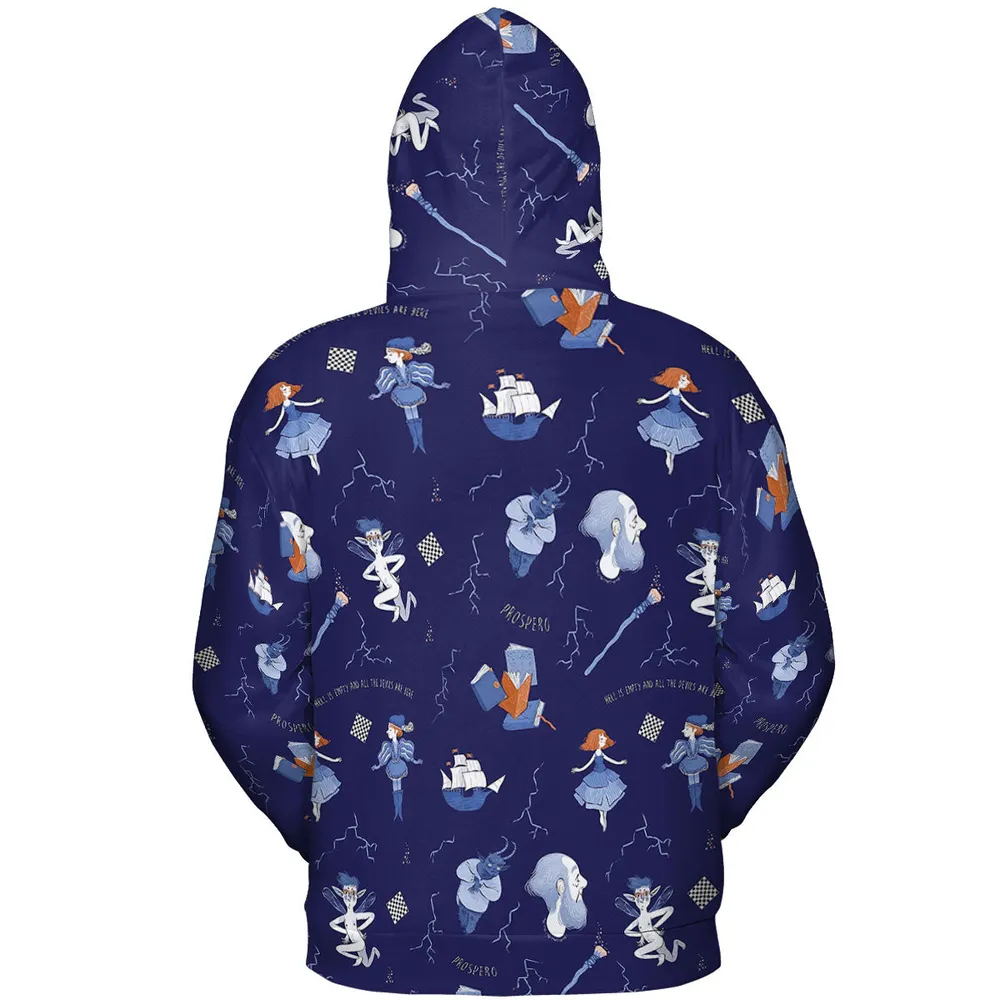 The Tempest Pattern Shakespeare All-over Print Hoodie - 5