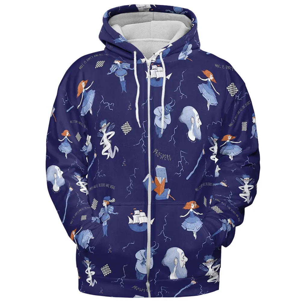 The Tempest Pattern Shakespeare All-over Print Hoodie - 4