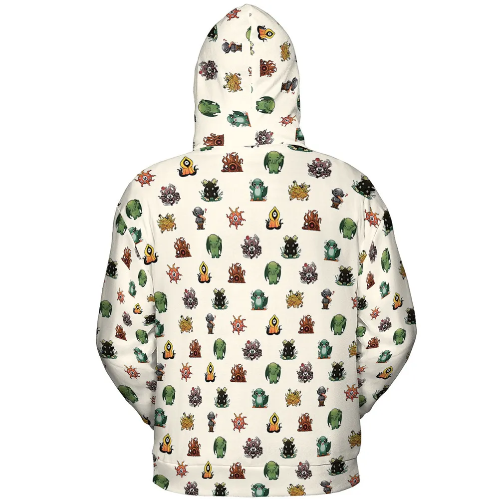 Lovecraft Demons Cute H.P. Lovecraft Monsters Pattern All-over Print Hoodie - 5