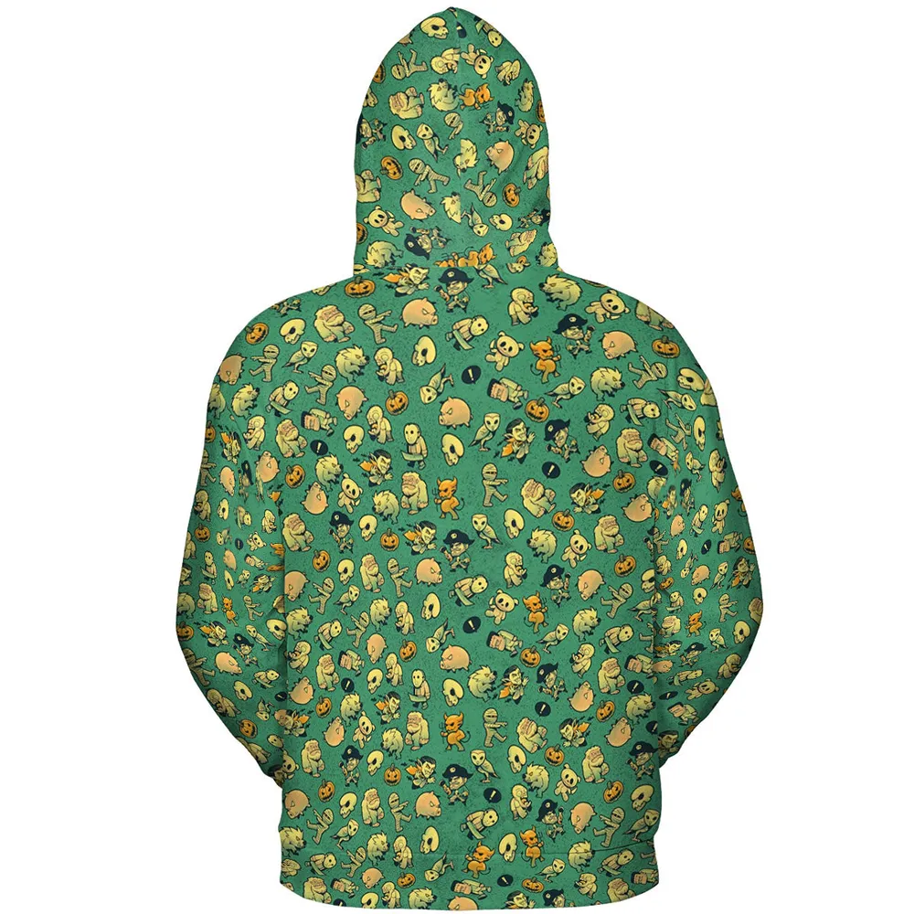 Terror Attack Cute Horror Characters Halloween All-over Print Hoodie - 5