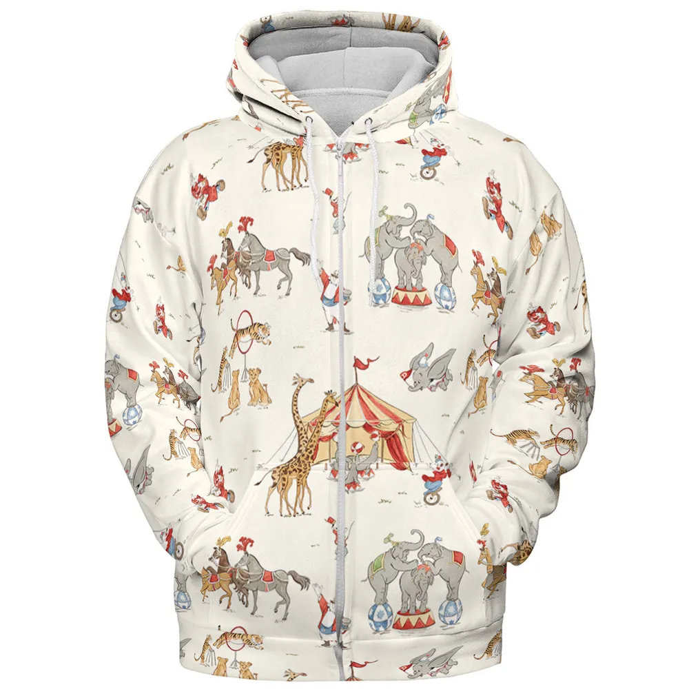 Nostalgic Circus Dumbo All-over Print Hoodie - 4