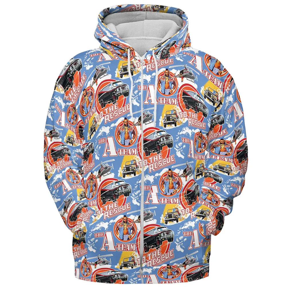 To The Rescue The A Team Pattern All-over Print Hoodie - 4