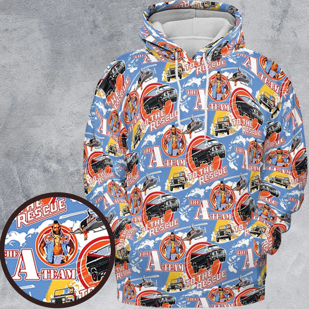 To The Rescue The A Team Pattern All-over Print Hoodie - 2