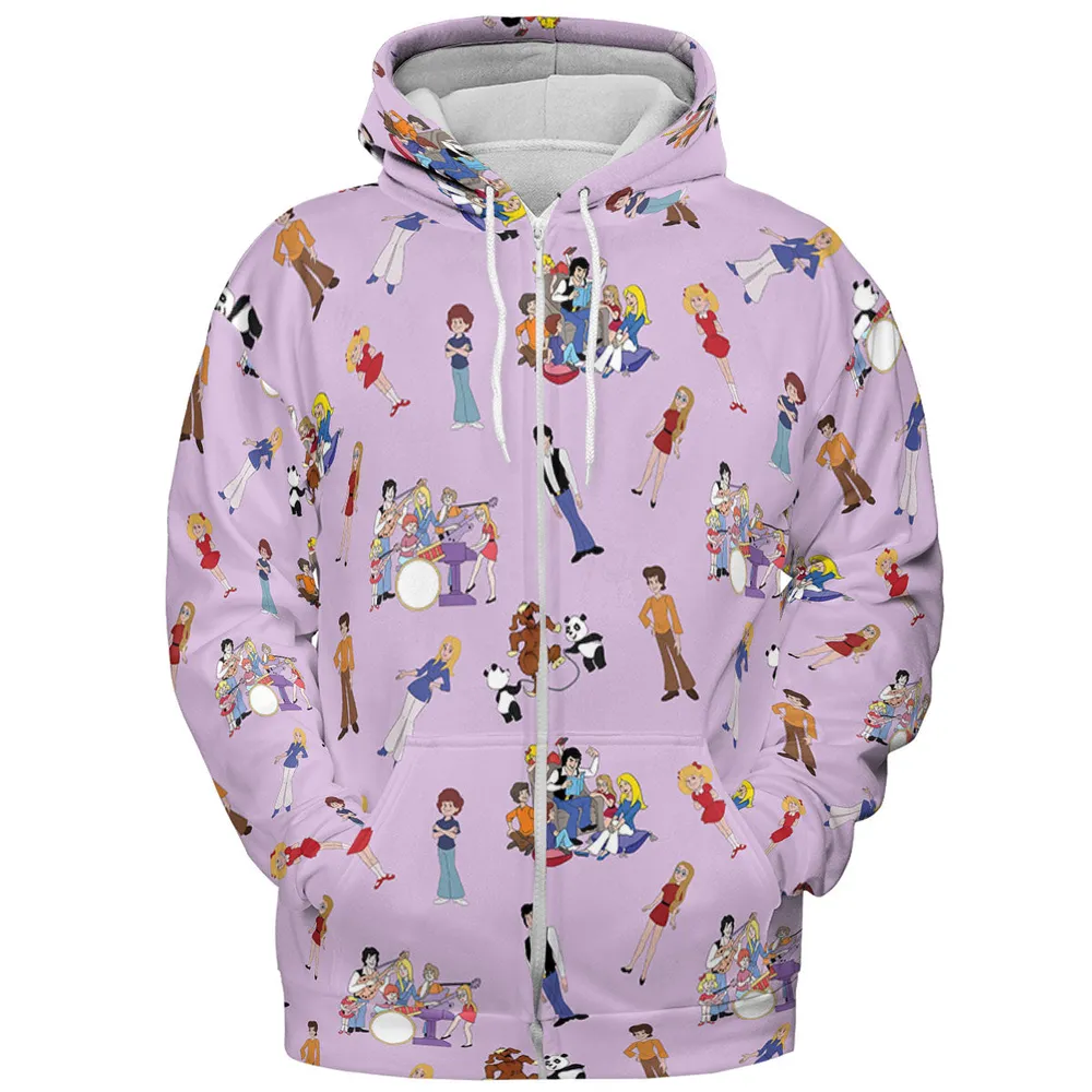 70s The Brady Kids Cartoon All-over Print Hoodie - 4