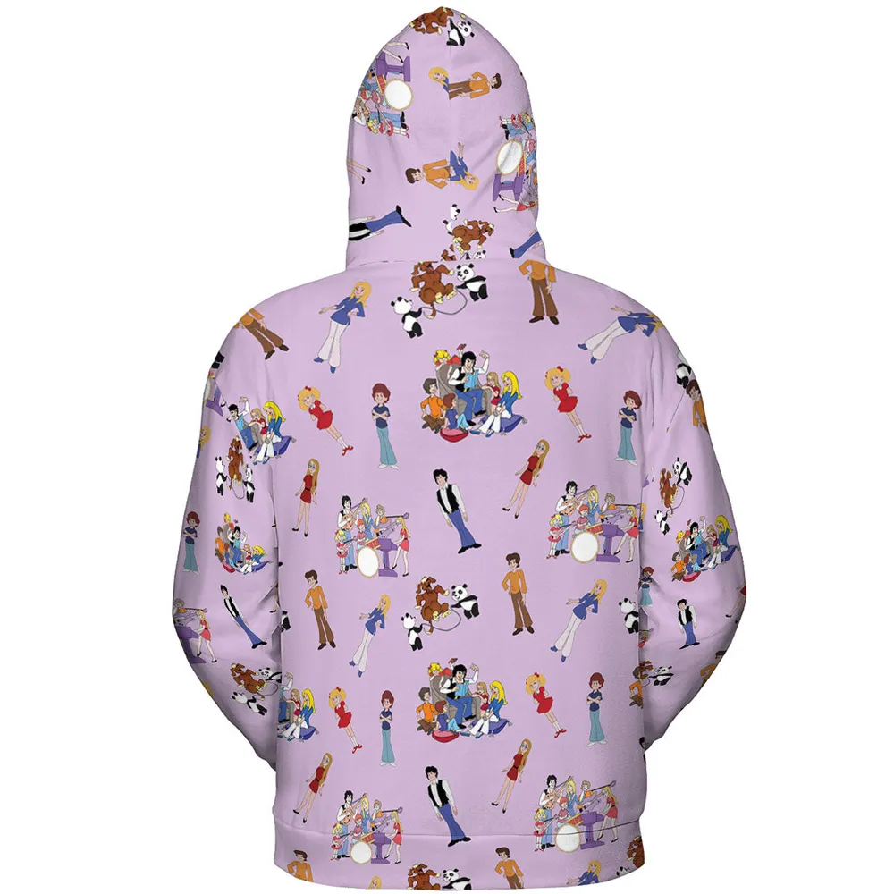 70s The Brady Kids Cartoon All-over Print Hoodie - 5