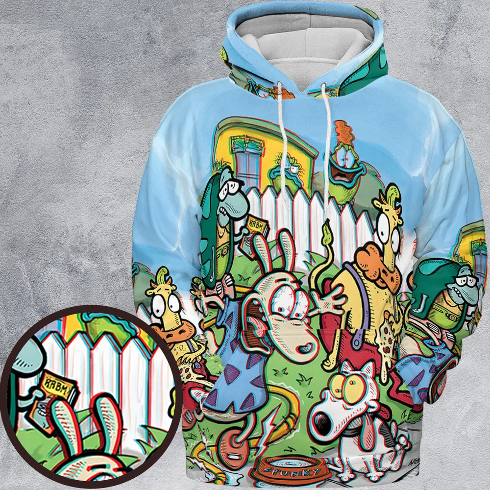 Spunky Style Rocko's Modern Life All-over Print Hoodie - 2
