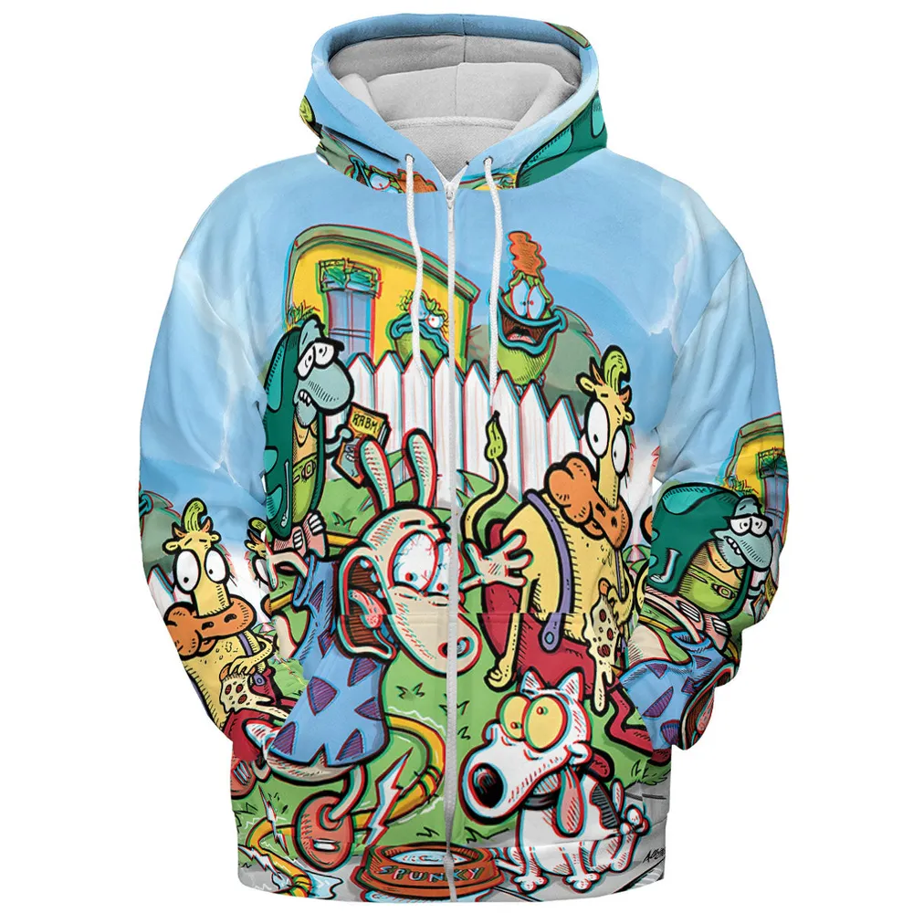 Spunky Style Rocko's Modern Life All-over Print Hoodie - 4