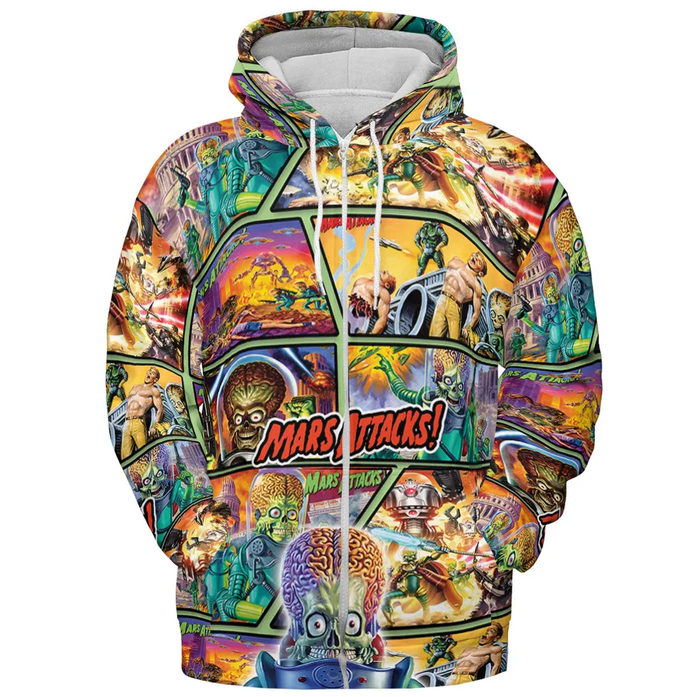 Ack! Ack! Ack! Mars Attacks All-over Print Hoodie - 4