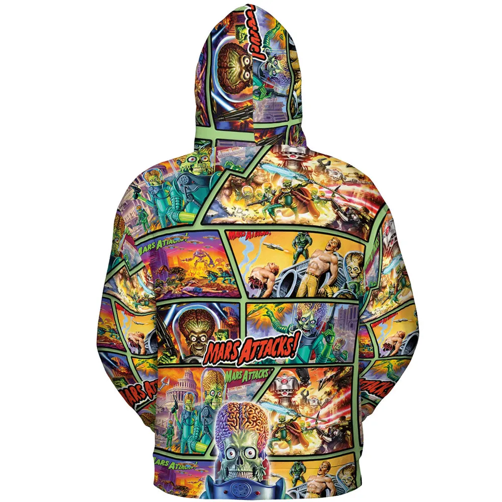 Ack! Ack! Ack! Mars Attacks All-over Print Hoodie - 5