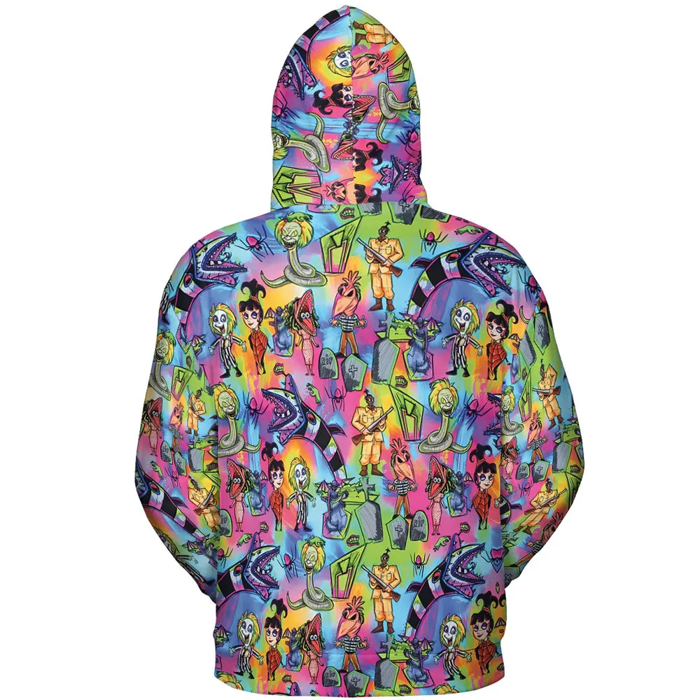 Hauntingly Stylish Beetlejuice All-over Print Hoodie - 5