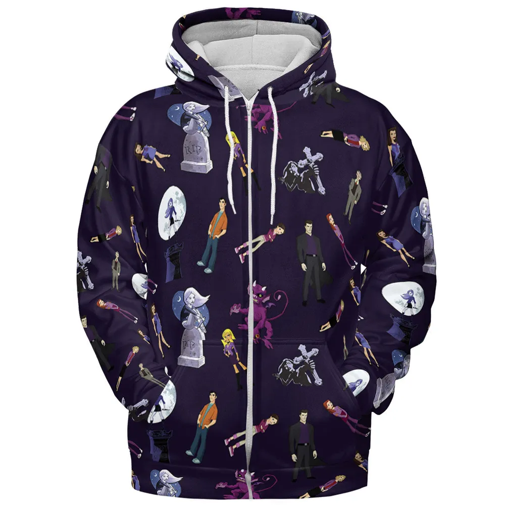 Buffy: The Animated Series Characters All-over Print Hoodie - 4