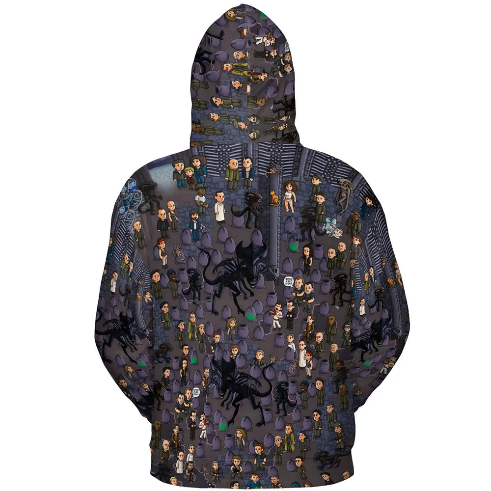 Out of Space Alien All-over Print Hoodie - 5