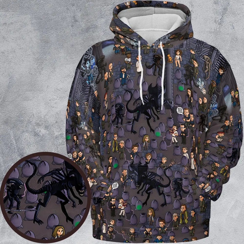 Out of Space Alien All-over Print Hoodie - 2