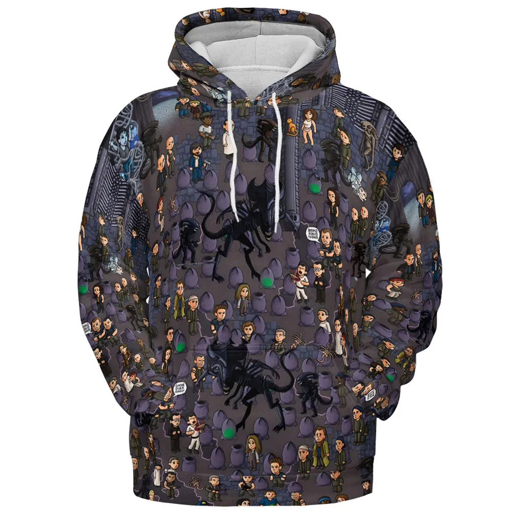 Out of Space Alien All-over Print Hoodie - 3
