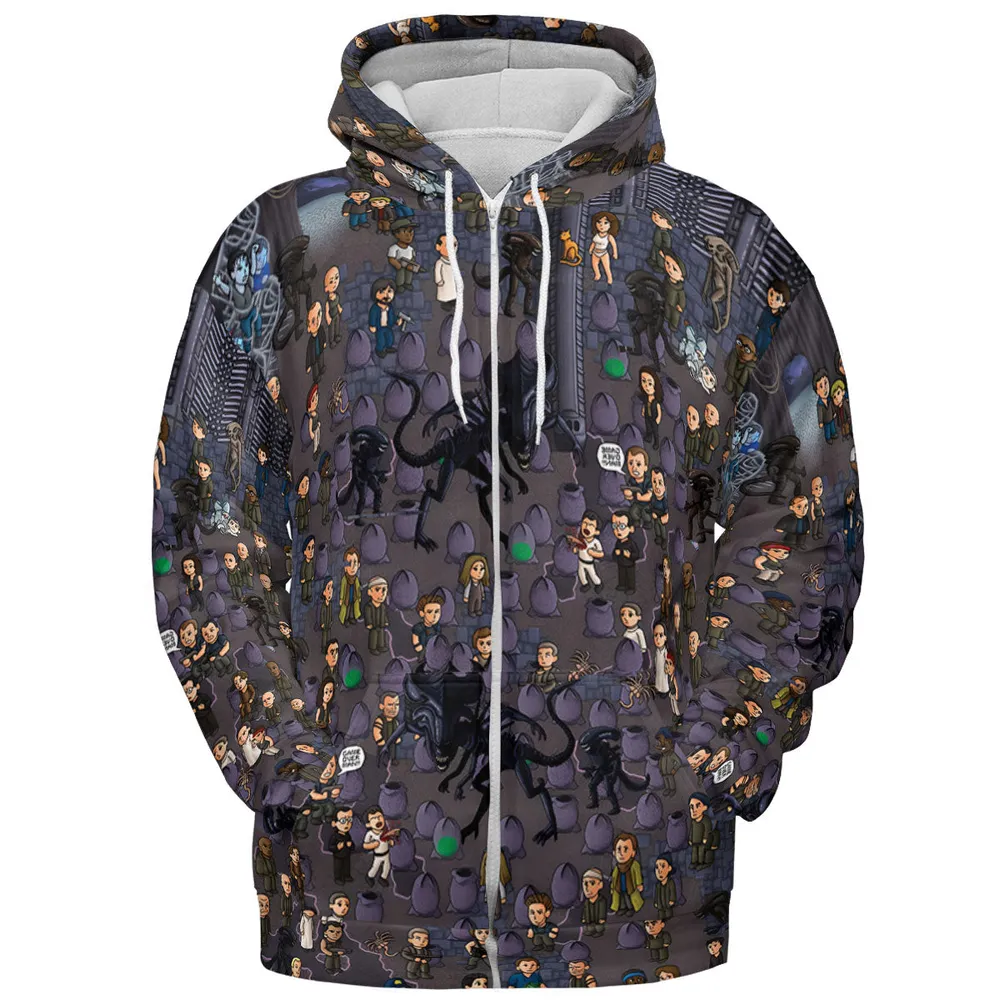 Out of Space Alien All-over Print Hoodie - 4
