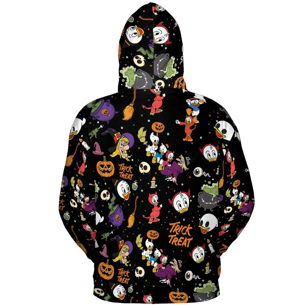 Huey, Dewey and Louie Duck Halloween All-over Print Hoodie - 5