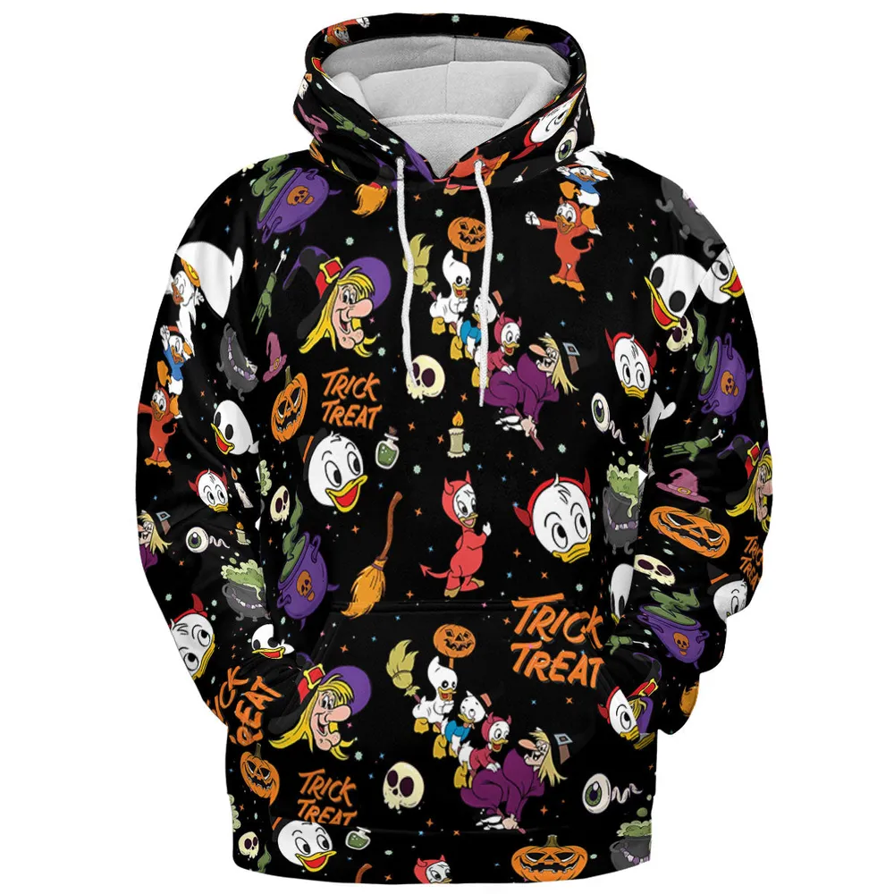 Huey, Dewey and Louie Duck Halloween All-over Print Hoodie - 3