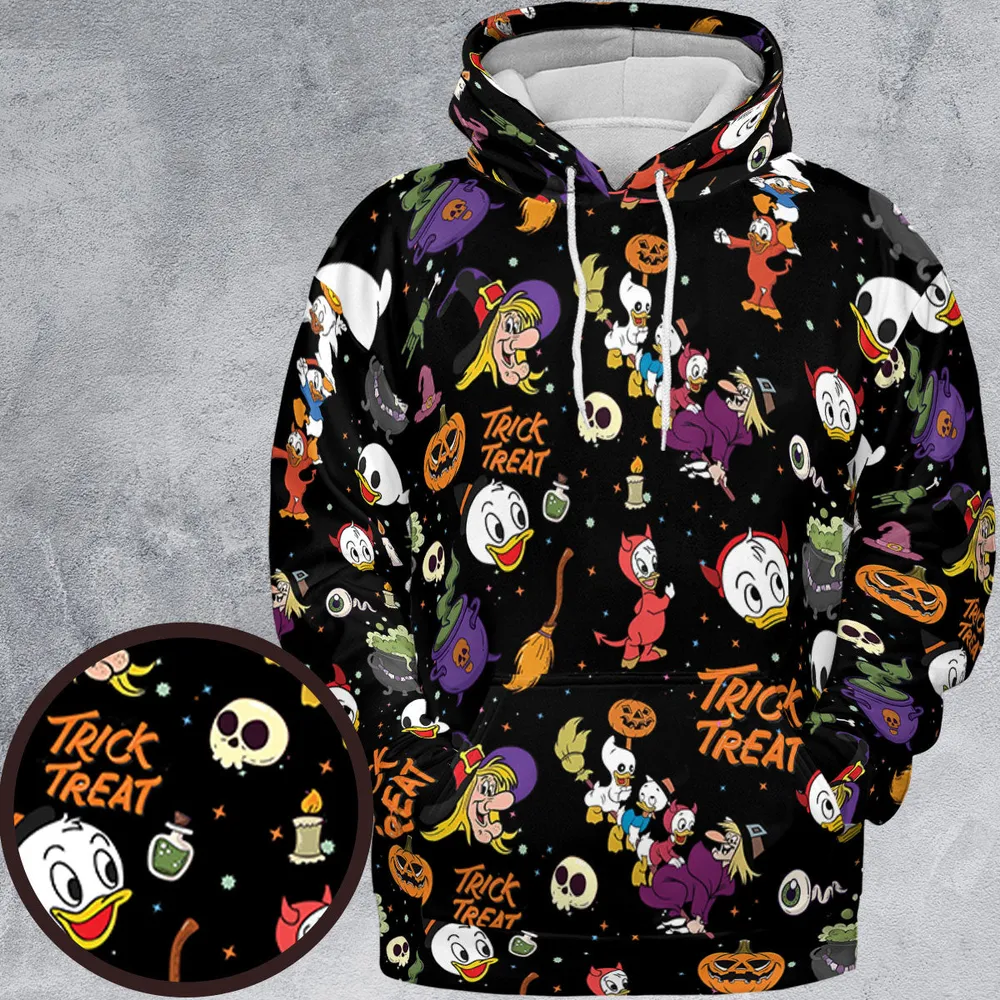 Huey, Dewey and Louie Duck Halloween All-over Print Hoodie - 2