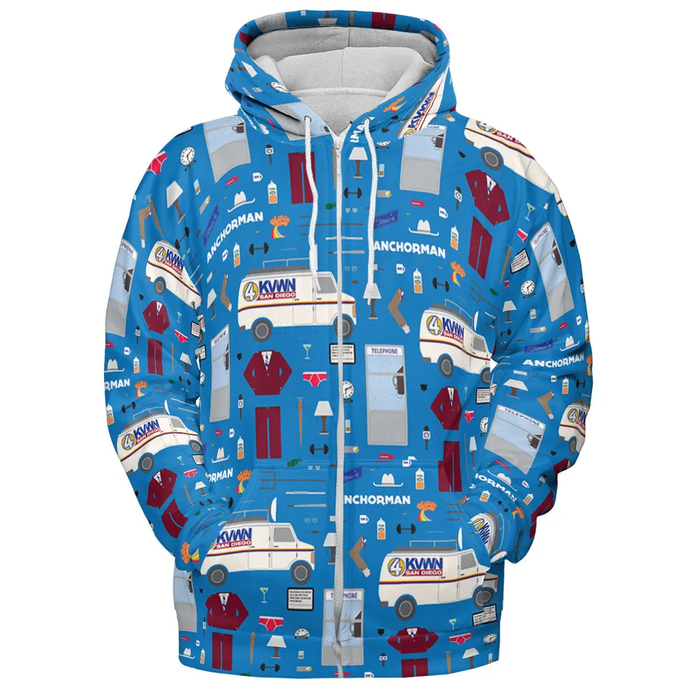 Anchor Chic Anchorman All-over Print Hoodie - 4