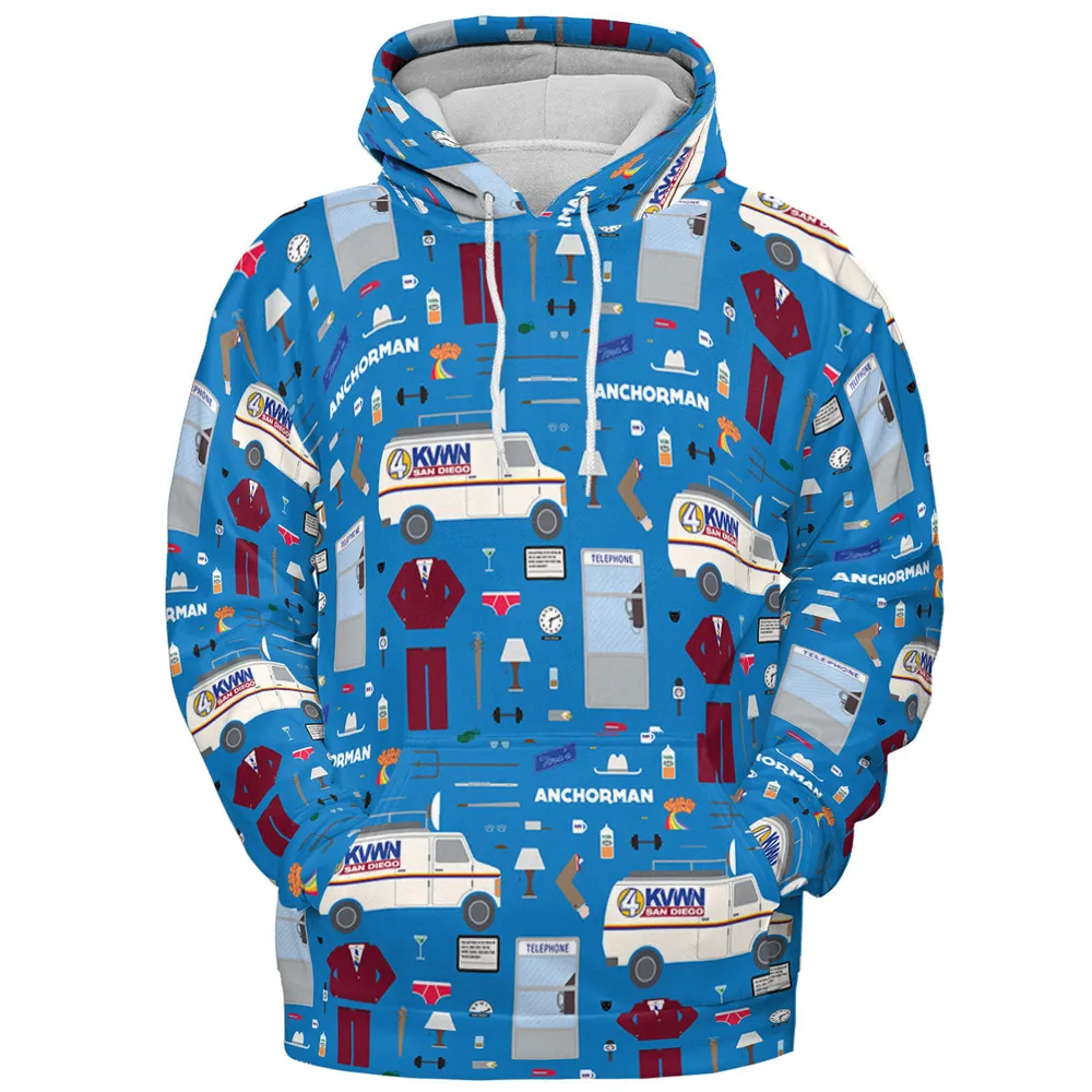 Anchor Chic Anchorman All-over Print Hoodie - 3