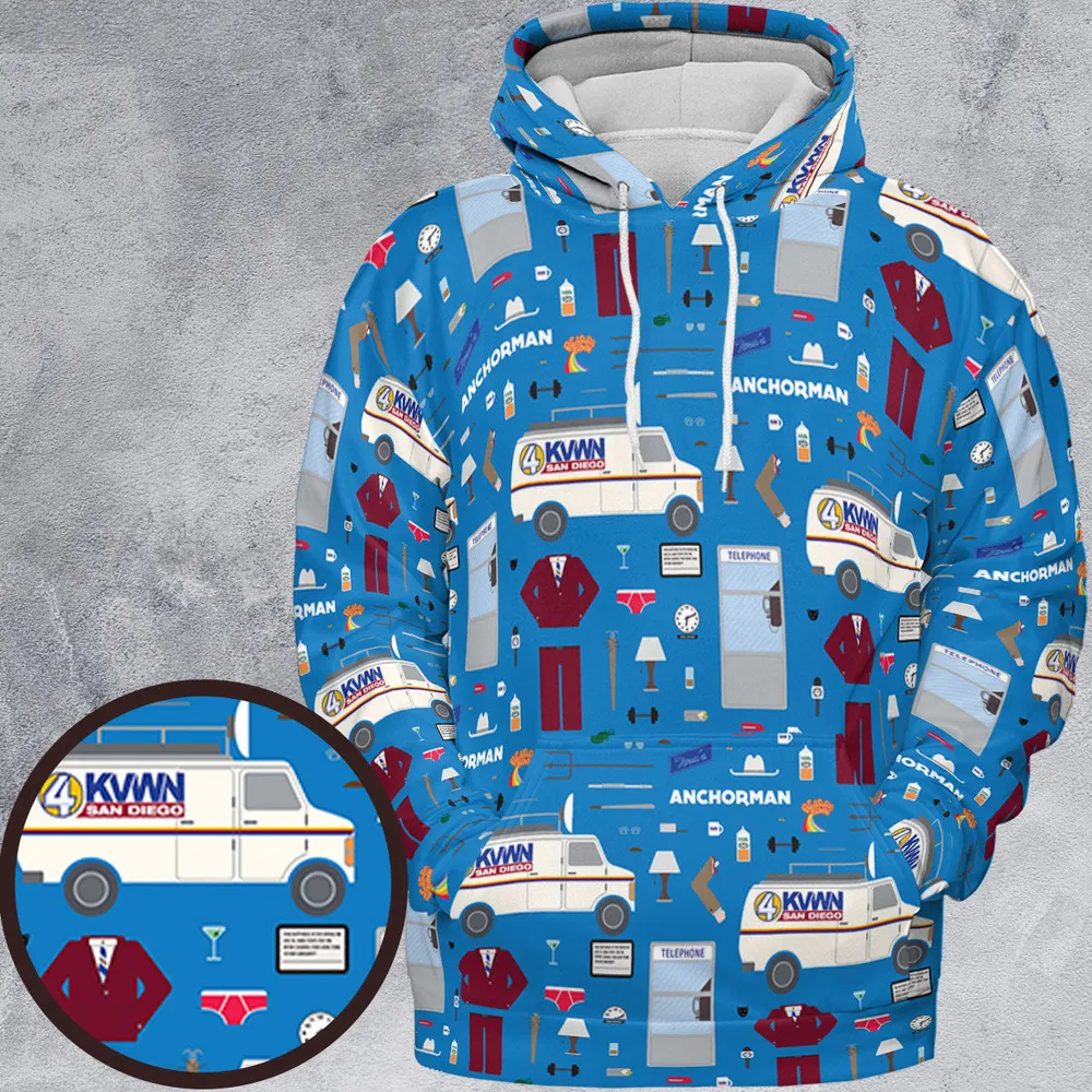 Anchor Chic Anchorman All-over Print Hoodie - 2