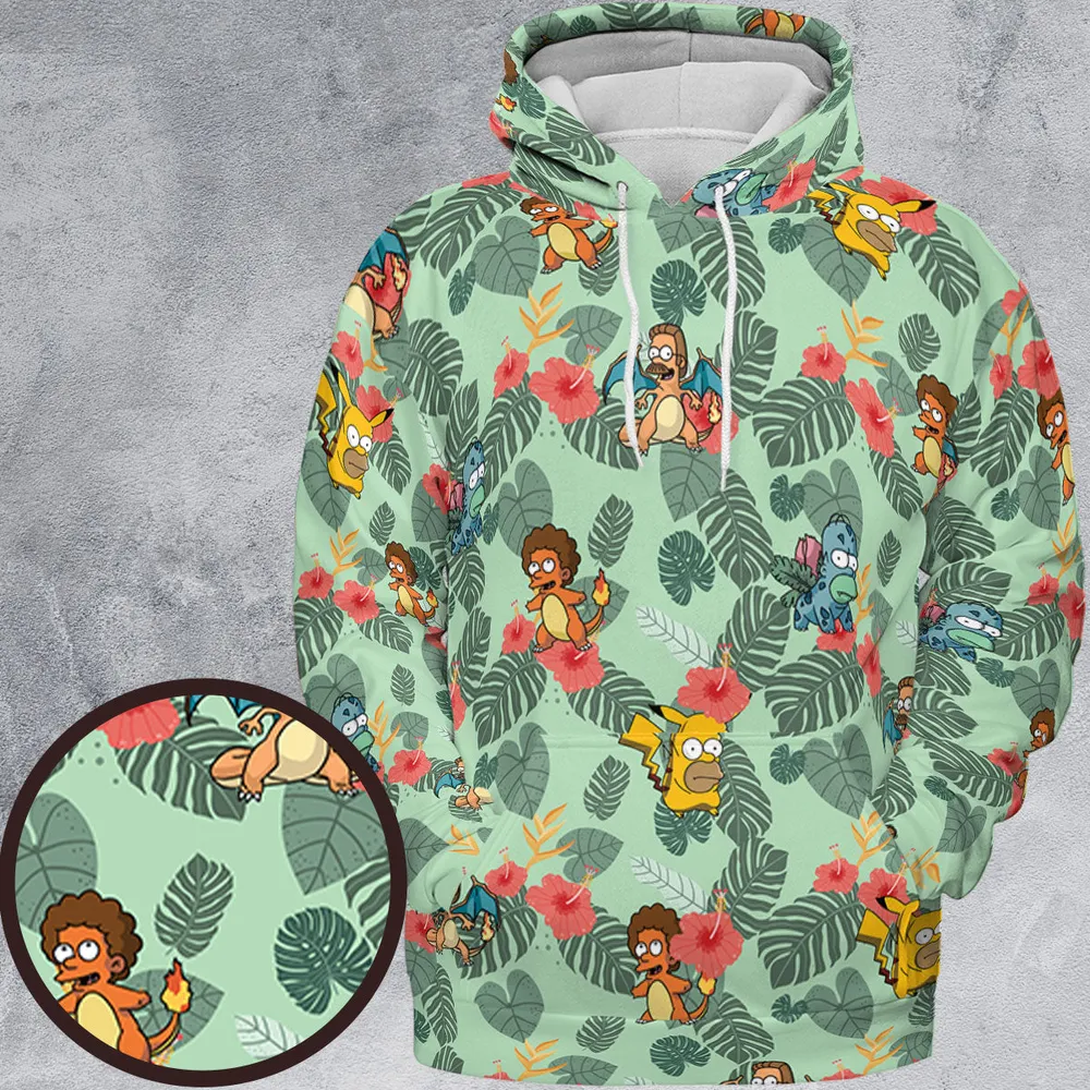 Simpsonmon The Simpsons Pokemon Mashup All-over Print Hoodie - 2