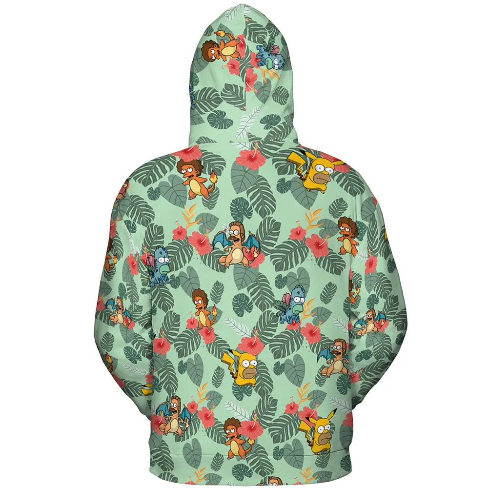 Simpsonmon The Simpsons Pokemon Mashup All-over Print Hoodie - 5