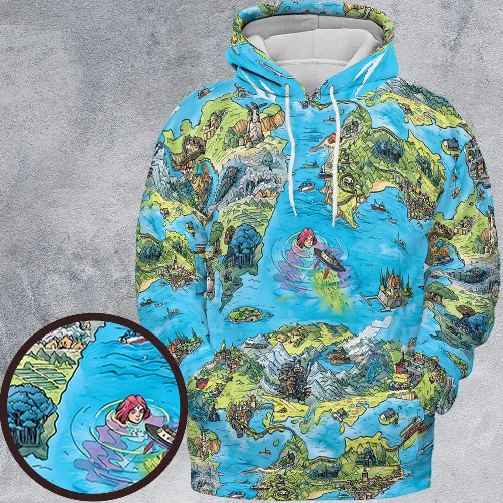 Ghibli Land All-over Print Hoodie - 2