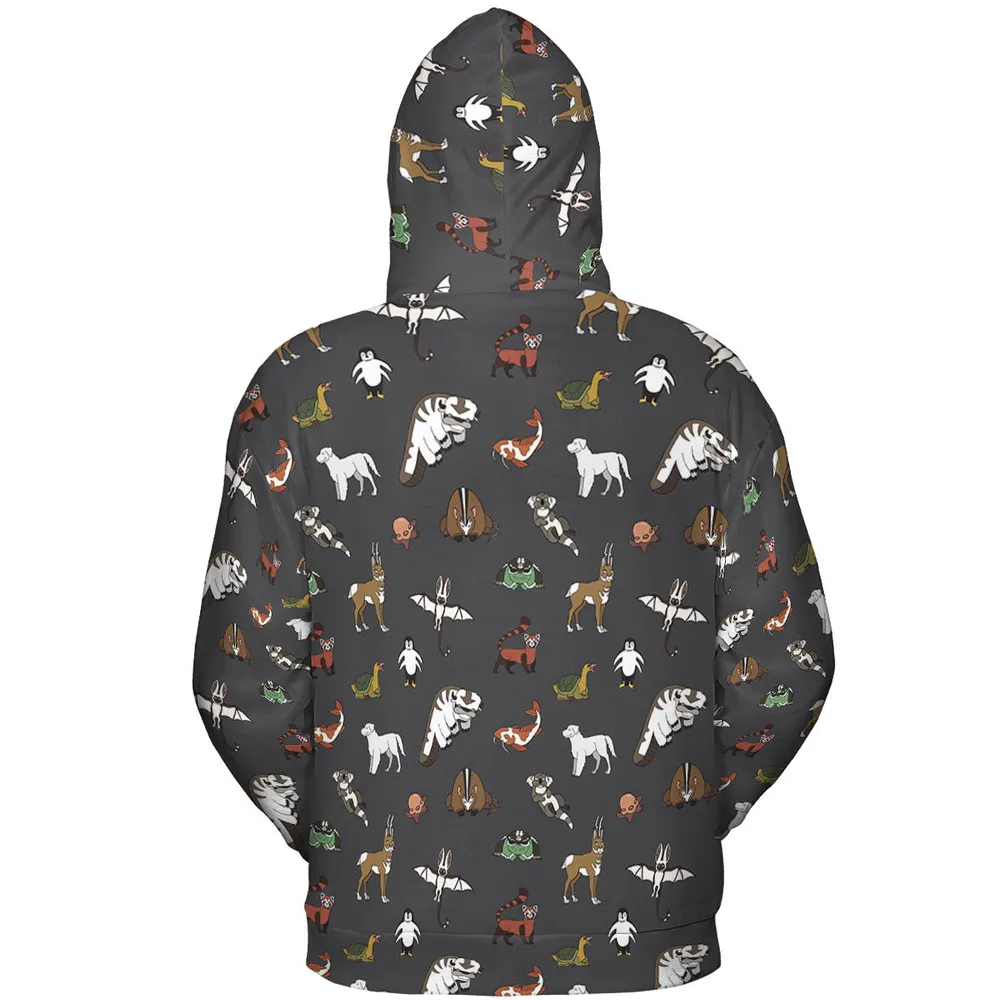 Menagerie Appa Sky Bison Momo Naga Pabu Avartar The Last Airbender All-over Print Hoodie - 5