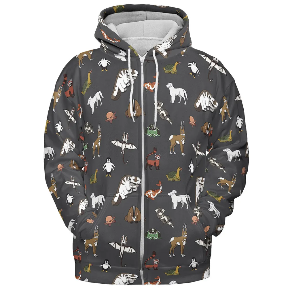 Menagerie Appa Sky Bison Momo Naga Pabu Avartar The Last Airbender All-over Print Hoodie - 4
