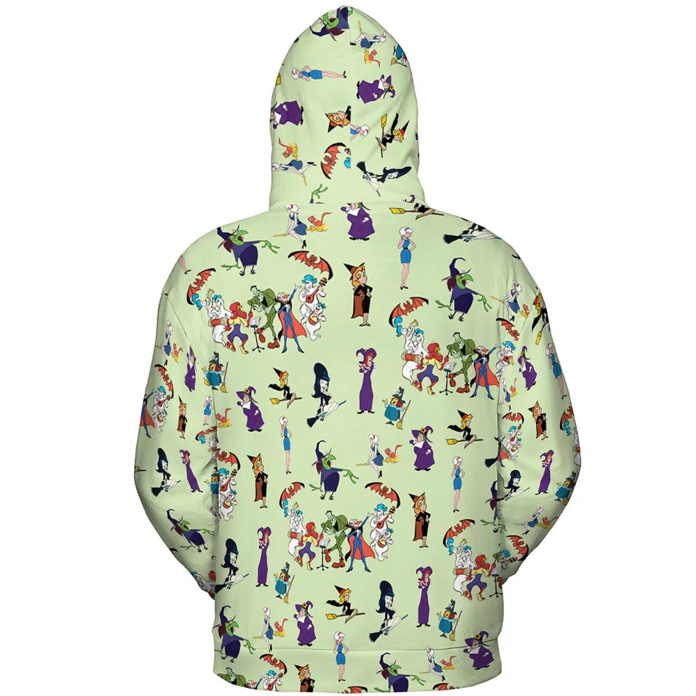 70s Witches Cartoon Characters All-over Print Hoodie - 5