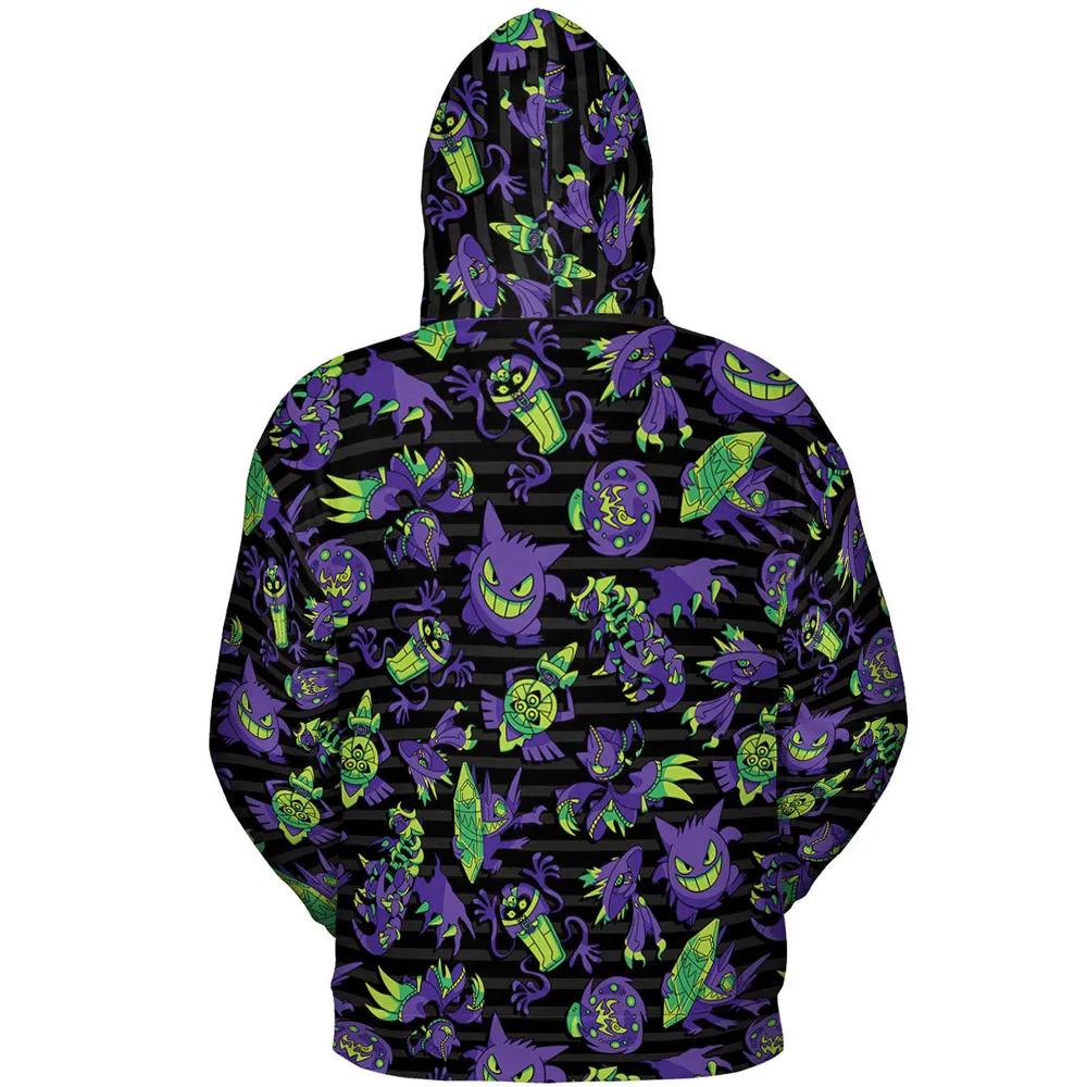 Ghost Type Pokemon Pattern All-over Print Hoodie - 5