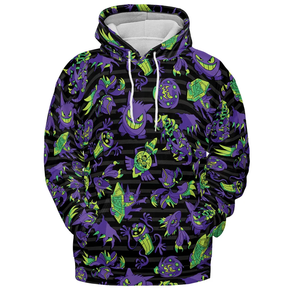 Ghost Type Pokemon Pattern All-over Print Hoodie - 3