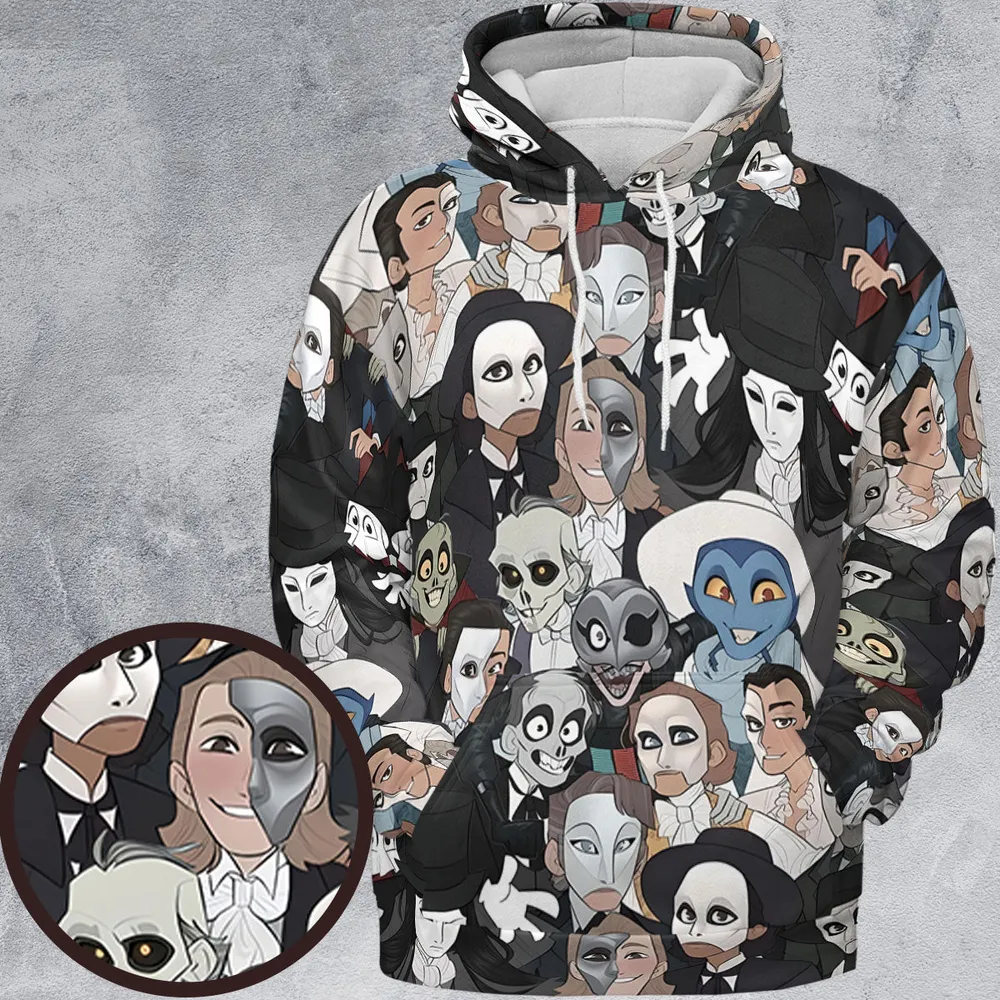 Faces The Phantom of Opera All-over Print Hoodie - 2