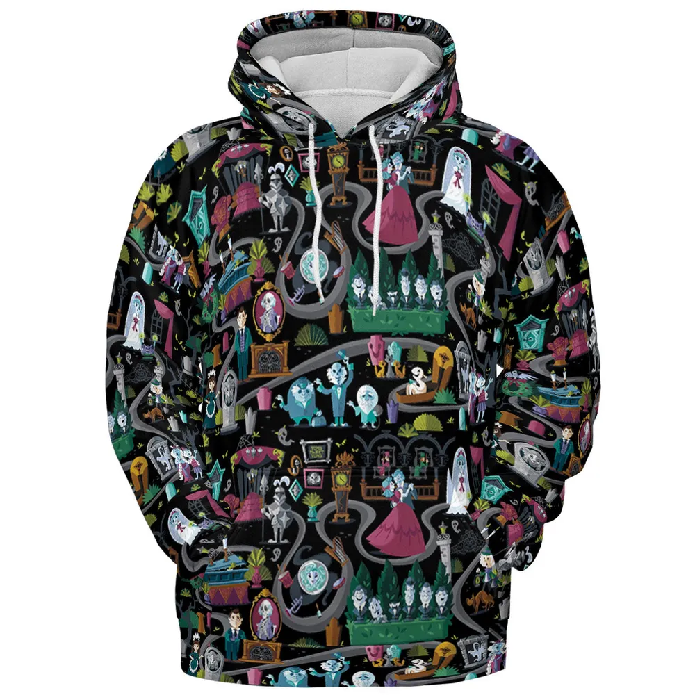 Haunted Mansion Map All-over Print Hoodie - 3