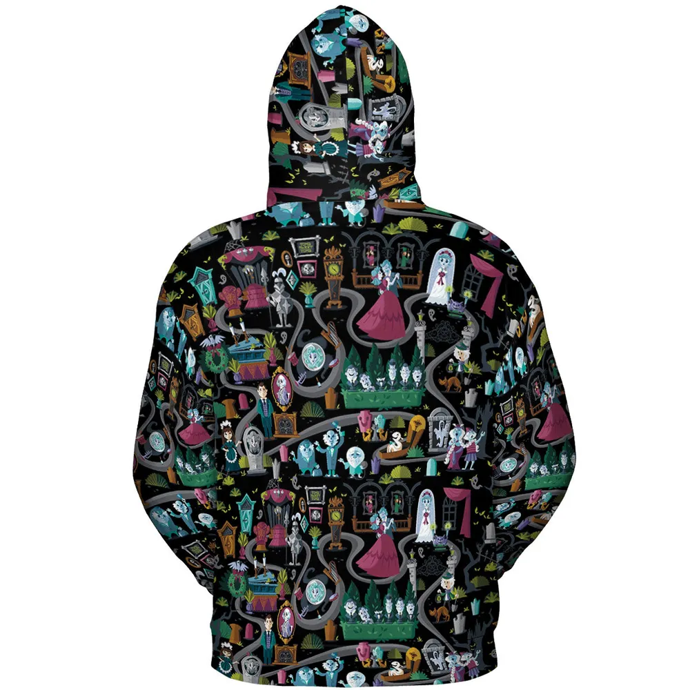 Haunted Mansion Map All-over Print Hoodie - 5