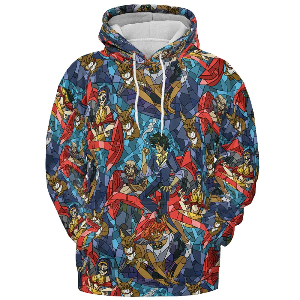 Spike Spiegel Faye Valentine Edward Wong Cowboy Bebop All-over Print Hoodie - 3