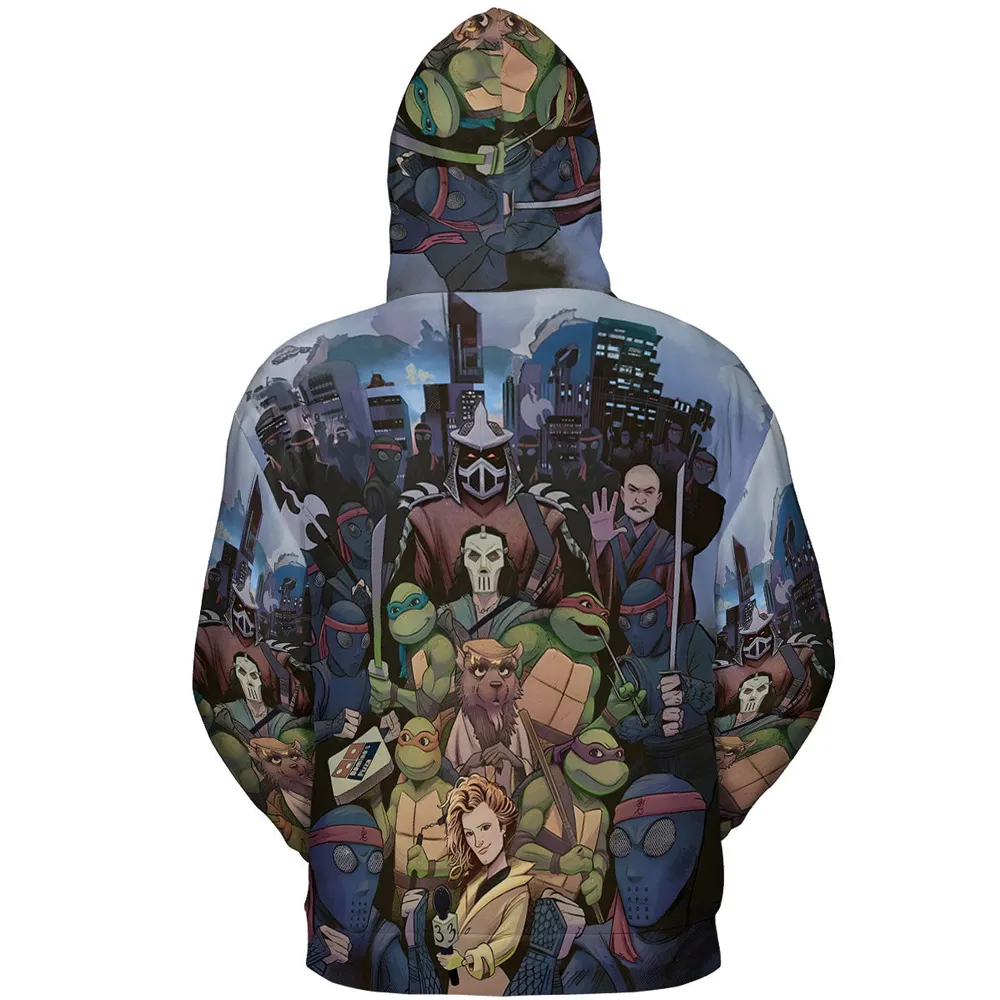 Turtles vs Ninja Teenage Mutant Ninja Turtles All-over Print Hoodie - 5