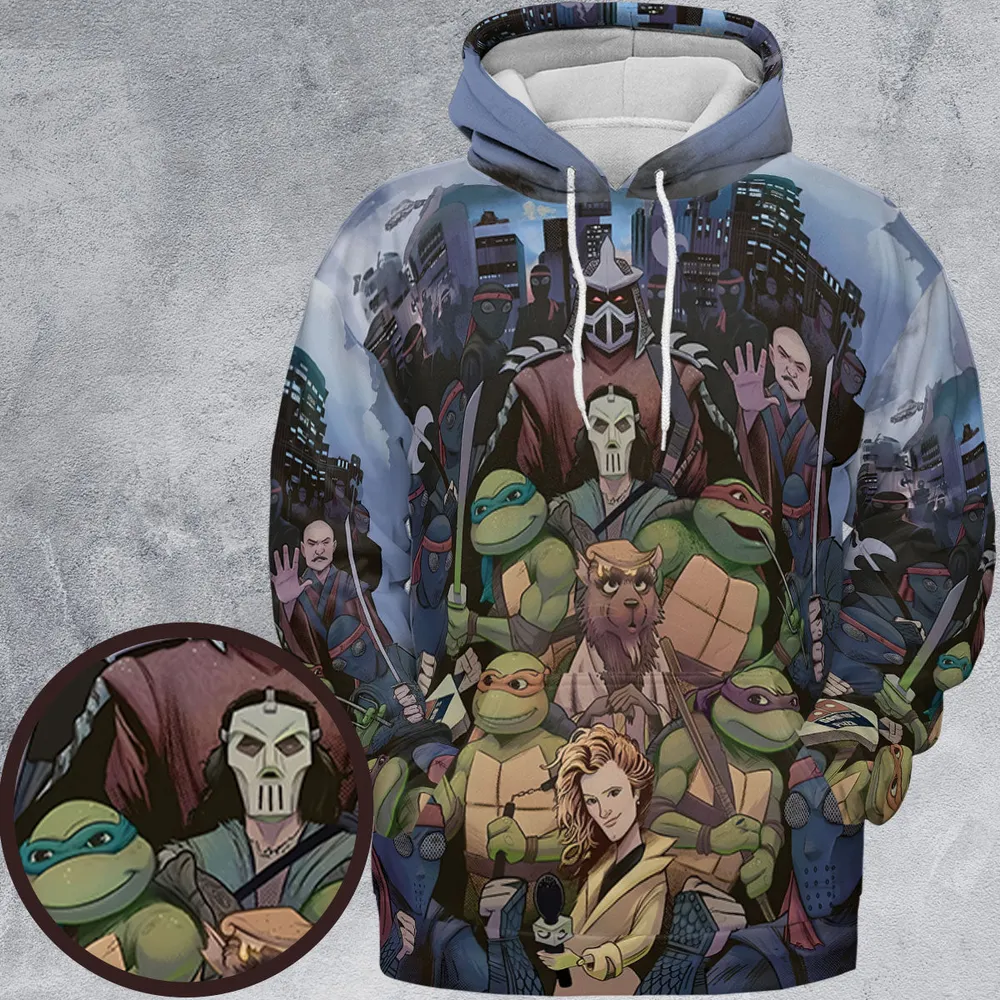 Turtles vs Ninja Teenage Mutant Ninja Turtles All-over Print Hoodie - 2