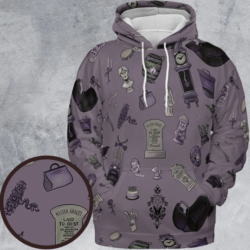 Welcome Foolish Mortals Haunted Mansion All-over Print Hoodie - 2