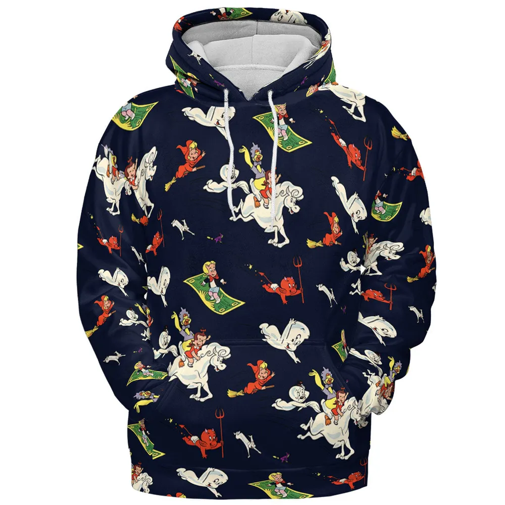 Casper Richie Rich Harvey Comic Characters All-over Print Hoodie - 3