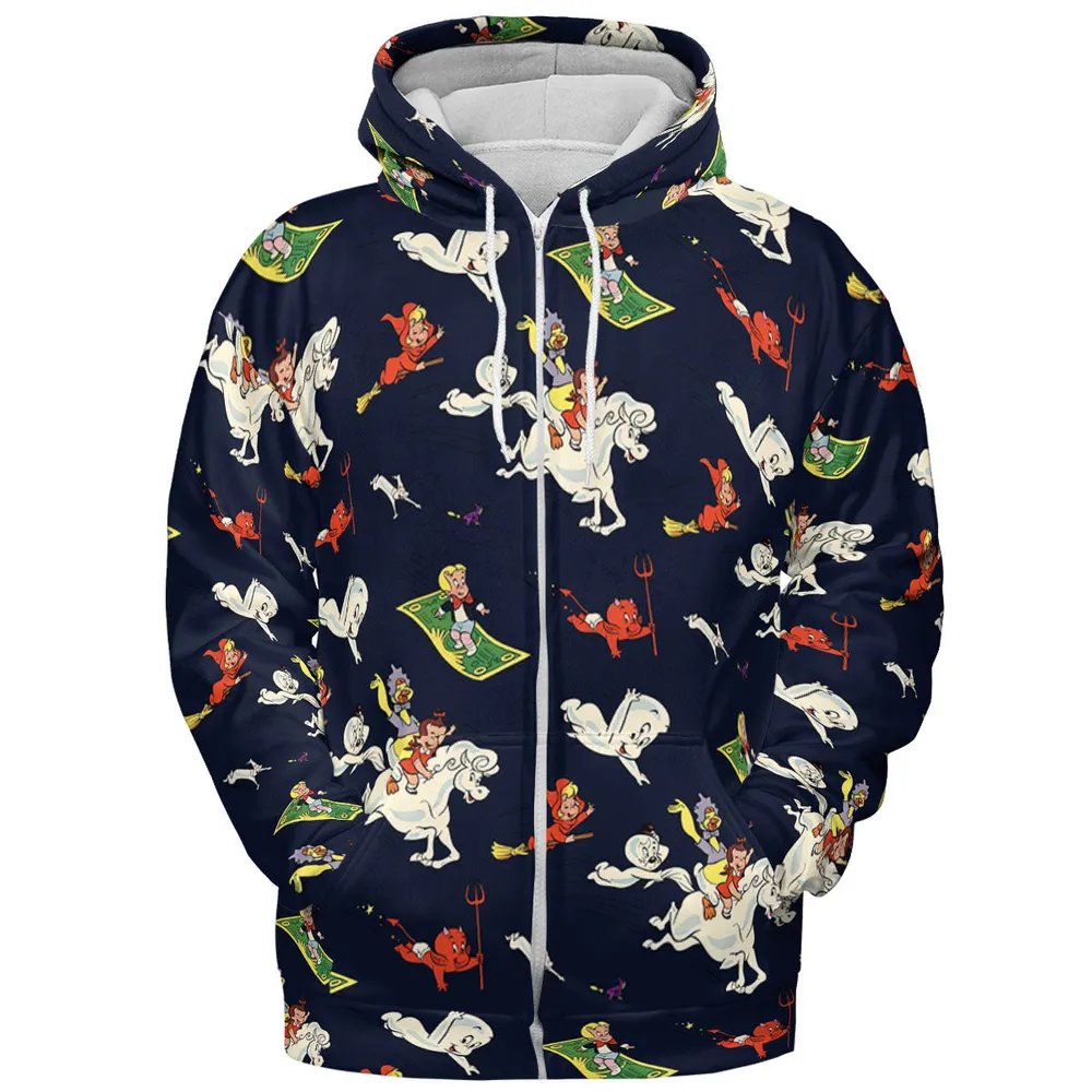 Casper Richie Rich Harvey Comic Characters All-over Print Hoodie - 4