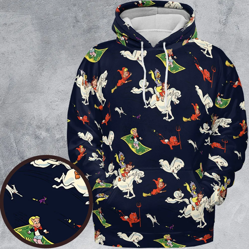 Casper Richie Rich Harvey Comic Characters All-over Print Hoodie - 2