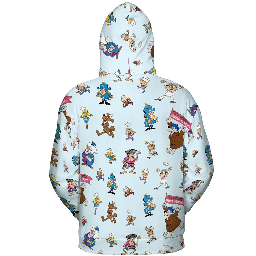 Cereal Cap'n Crunch Characters All-over Print Hoodie - 5