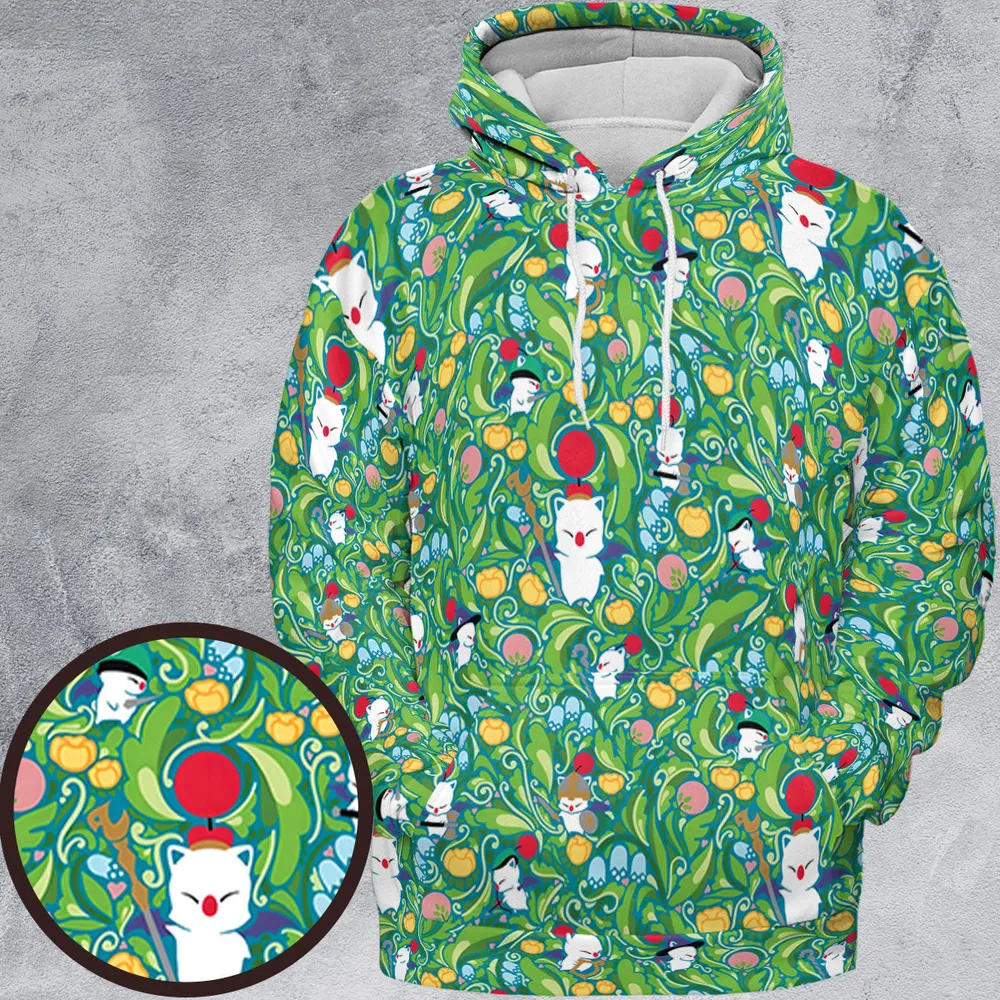 Moogle Final Fantasy All-over Print Hoodie - 2